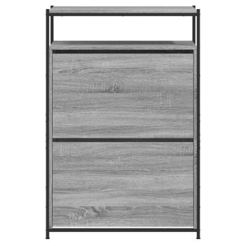 Schuhschrank Grau Sonoma 75x34x112 cm Holzwerkstoff
