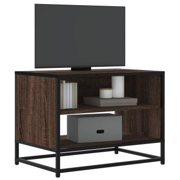 ARDEBO.de - TV-Schrank Braun Eichen-Optik 61x40x46 cm Holzwerkstoff Metall