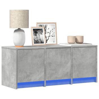 ARDEBO.de - TV-Schrank LED Betongrau 97x34x40 Holzwerkstoff