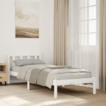 ARDEBO.de - Massivholzbett Extra Lang ohne Matratze Weiß 90x220 Kiefernholz