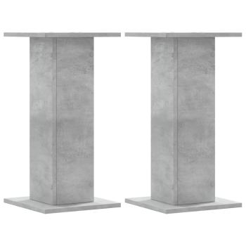 Lautsprecherständer 2 Stk. Betongrau 30x30x60 cm Holzwerkstoff