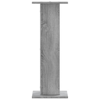 Lautsprecherständer 2 Stk. Grau Sonoma 30x30x80cm Holzwerkstoff