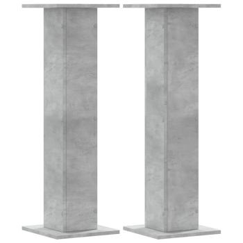 Lautsprecherständer 2 Stk. Betongrau 30x30x95 cm Holzwerkstoff