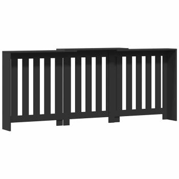 Heizkörperabdeckung Schwarz 205 x 21,5 x 83,5 cm Holzwerkstoff