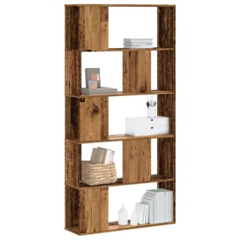 ARDEBO.de - B?cherregal 5 B?den Altholz 80,5x23,5x162,5 cm Holzwerkstoff