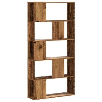 B?cherregal 5 B?den Altholz 80,5x23,5x162,5 cm Holzwerkstoff