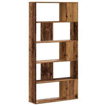 B?cherregal 5 B?den Altholz 80,5x23,5x162,5 cm Holzwerkstoff
