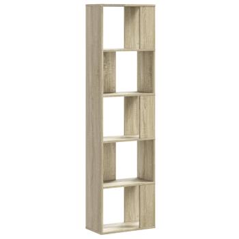 Bücherregal 5 Böden Sonoma-Eiche 45x23,5x162,5 cm Holzwerkstoff