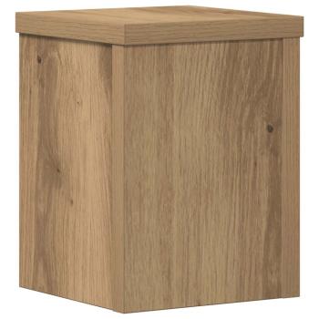 Pflanzenständer 2 Stk. Eiche 15 x 15 x 20 cm Holzwerkstoff