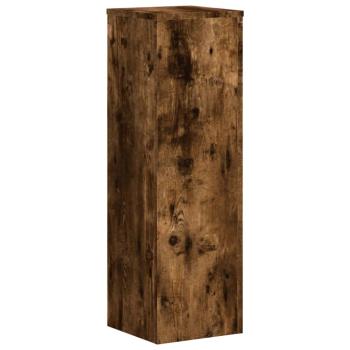 Pflanzenständer 2 Stk. Räuchereiche 25x25x80 cm Holzwerkstoff