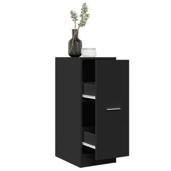 ARDEBO.de - Apothekerschrank Schwarz 30x41x77,5 cm Holzwerkstoff