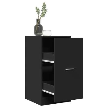 ARDEBO.de - Apothekerschrank Schwarz 40x41x77,5 cm Holzwerkstoff