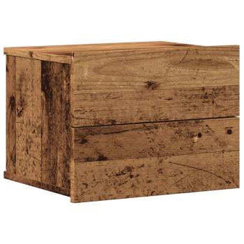 Wand-Nachttische 2 Stk. Altholz-Optik 40x32x30 cm