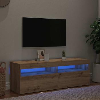 ARDEBO.de - TV-Schrank mit LED Artisan-Eiche 120x35x40 cm Holzwerkstoff