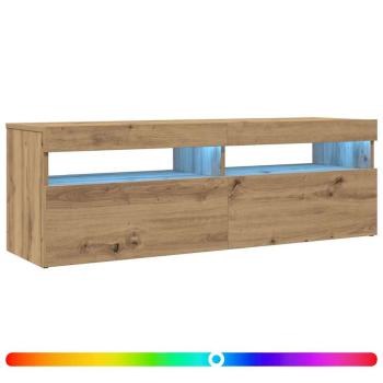 TV-Schrank mit LED Artisan-Eiche 120x35x40 cm Holzwerkstoff