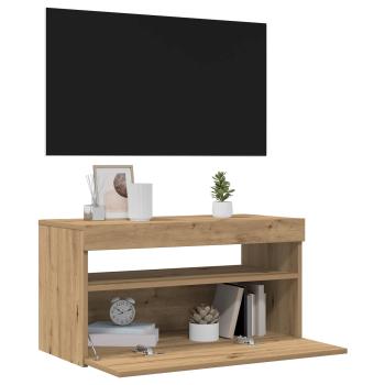 TV-Schränke mit LED-Leuchten 2 Stk. Artisan-Eiche Holzwerkstoff