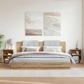 ARDEBO.de - Nachttische 2 Stk. Artisan-Eiche 40x30x50 cm Holzwerkstoff