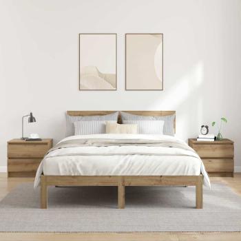 ARDEBO.de - Nachttische 2 Stk. Artisan-Eiche 50x40x43,5 cm Holzwerkstoff