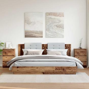 ARDEBO.de - Nachttische 2 Stk. Altholz-Optik 40x35x62,5 cm Holzwerkstoff