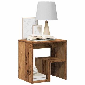 ARDEBO.de - Nachttisch Altholz-Optik 40x30x40 cm Holzwerkstoff