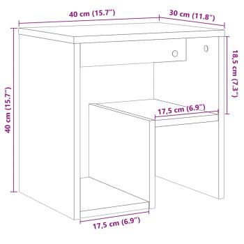 Nachttisch Artisan-Eiche 40x30x40 cm Holzwerkstoff