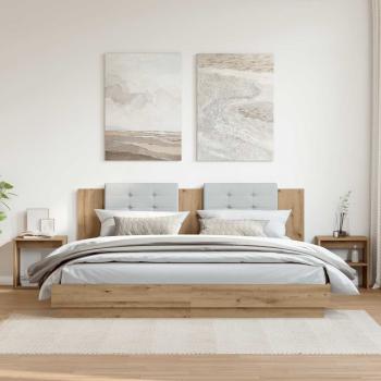 ARDEBO.de - Nachttische 2 Stk. Artisan-Eiche 40x30x40 cm Holzwerkstoff