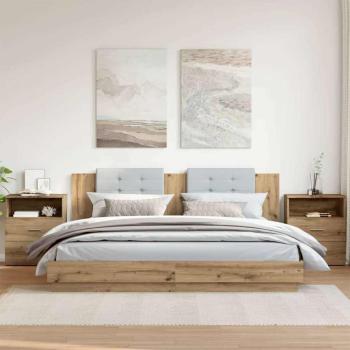 ARDEBO.de - Nachttische 2 Stk. Artisan-Eiche 50x32x60 cm Holzwerkstoff