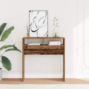 ARDEBO.de - Konsolentisch Altholz-Optik 78x30x80 cm Holzwerkstoff