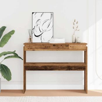 Konsolentisch Altholz-Optik 102x30x80 cm Holzwerkstoff
