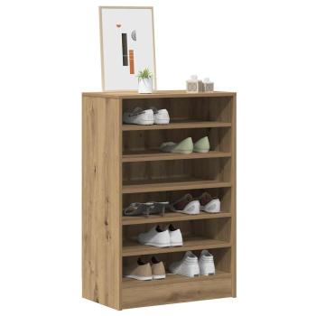 Schuhschrank 60 x 35 x 92 cm Artisan-Eiche 6 Fächer für Schuhe
