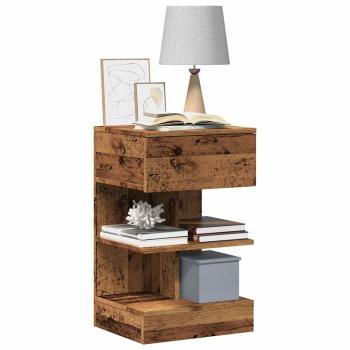 ARDEBO.de - Nachttisch Altholz-Optik 40x35x65 cm Holzwerkstoff