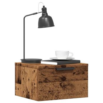 ARDEBO.de - Wand-Nachttische 2 Stk. Altholz-Optik 34x30x20 cm