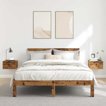 Wand-Nachttische 2 Stk. Altholz-Optik 34x30x20 cm