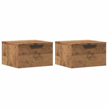 Wand-Nachttische 2 Stk. Artisan-Eiche 34x30x20 cm