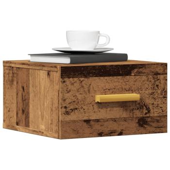 ARDEBO.de - Wand-Nachttische 2 Stk. Altholz-Optik 35x35x20 cm