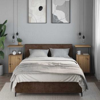 Nachttische 2 Stk. Artisan-Eiche 41x31x80 cm Holzwerkstoff