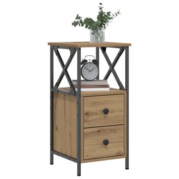 ARDEBO.de - Nachttische 2 Stk. Artisan-Eiche 34x35,5x70 cm Holzwerkstoff