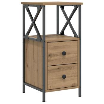 Nachttische 2 Stk. Artisan-Eiche 34x35,5x70 cm Holzwerkstoff