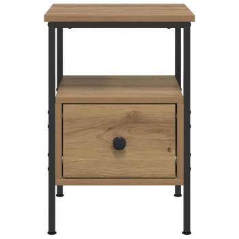 Nachttische 2 Stk. Artisan-Eiche 34x36x50 cm Holzwerkstoff