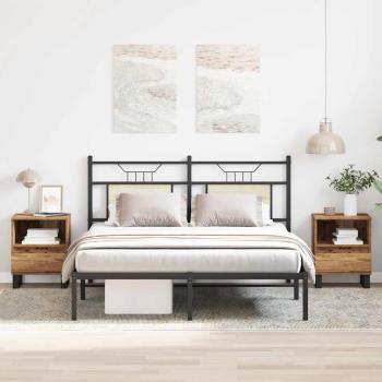 ARDEBO.de - Nachttische 2 Stk. Altholz-Optik 40x35x50 cm Holzwerkstoff