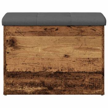 Sitzbank mit Stauraum Altholz-Optik 62x42x45 cm Holzwerkstoff