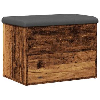 Sitzbank mit Stauraum Altholz-Optik 62x42x45 cm Holzwerkstoff