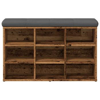 Schuhbank Altholz-Optik 82x32x50 cm Holzwerkstoff