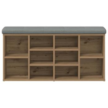 Schuhbank Artisan-Eiche 102x32x50 cm Holzwerkstoff