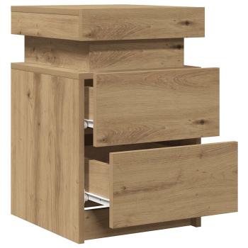 LED-Nachttisch Artisan-Eiche 35x39x55 cm Holzwerkstoff