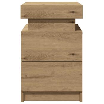 LED-Nachttische 2 Stk. Artisan-Eiche 35x39x55 cm Holzwerkstoff
