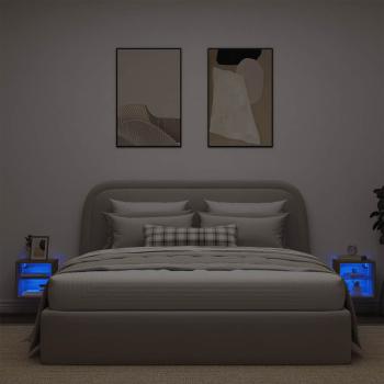 TV-Wandschränke mit LED-Leuchten 2 Stk. Artisan-Eiche
