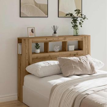 ARDEBO.de - LED-Kopfteil Artisan-Eiche 140x18,5x103,5 cm Holzwerkstoff