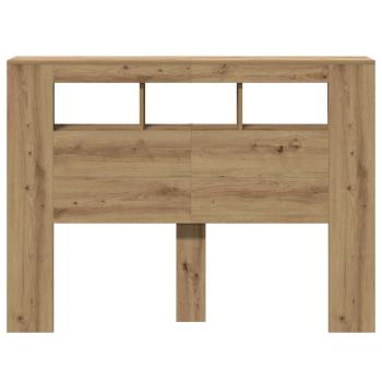 LED-Kopfteil Artisan-Eiche 140x18,5x103,5 cm Holzwerkstoff