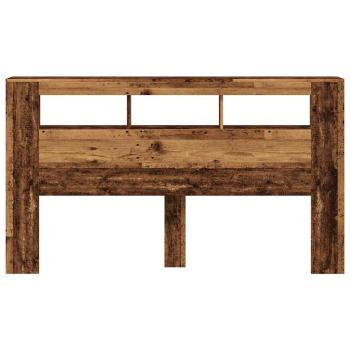 LED-Kopfteil Altholz-Optik 180x18,5x103,5 cm Holzwerkstoff